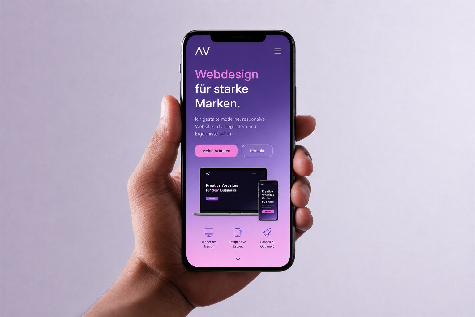 Mobile Website Mockup
